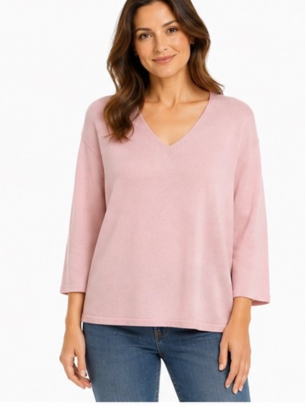 Venezia Jeans Pink V-Neck Sweater – Women's 18/20